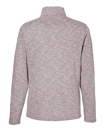 North End Men's Eclipse Jacquard Quarter-Zip Pullover NE415 #color_Burgundy Heather
