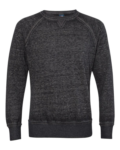 J. America Men's Vintage Zen Fleece Crewneck Sweatshirt 8920 #color_Twisted Black