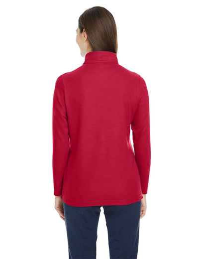 CORE365 Women's Fusion ChromaSoft™ Pique Quarter-Zip Pullover CE405W #colormdl_Classic Red