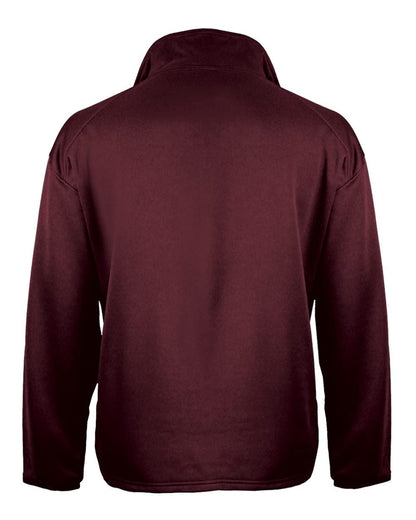 Badger Performance Fleece Quarter-Zip Pullover 1480 #color_Maroon