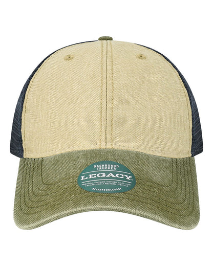 LEGACY Dashboard Trucker Cap DTA #color_Stone/ Olive/ Navy