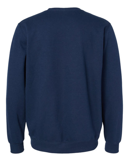 JERZEES Unisex Eco™ Premium Blend Ring-Spun Crewneck Sweatshirt 701MR #color_J. Navy