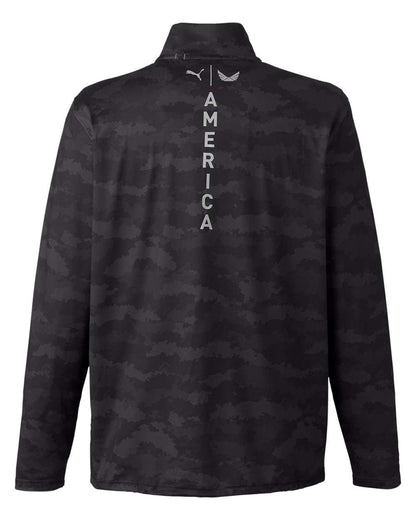 Puma Golf Men's Volition Flanked Quarter-Zip Pullover 599440 #color_Puma Black