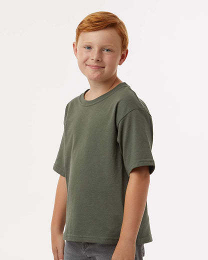 M&O Youth Gold Soft Touch T-Shirt 4850 #colormdl_Military Green