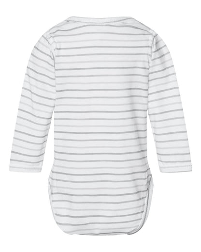 Rabbit Skins Infant Fine Jersey Long Sleeve Bodysuit 4421 #color_Shadow Stripe