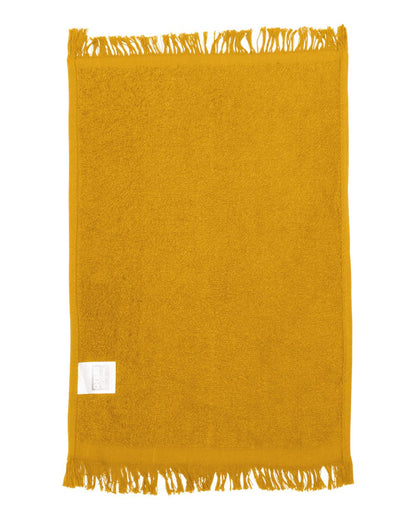 Q-Tees Fringed Fingertip Towel T100 #color_Gold