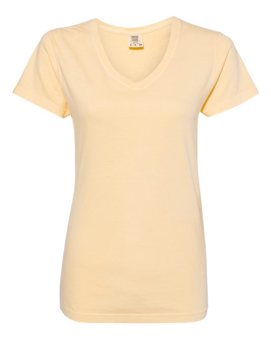 Comfort Colors Garment-Dyed Women’s Midweight V-Neck T-Shirt 3199