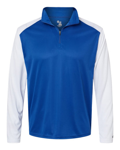 Badger Breakout Quarter-Zip Pullover 4231 #color_Royal/ White