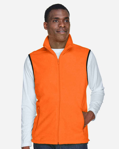 Harriton Unisex Fleece Full-Zip Vest M985 #colormdl_Safety Orange