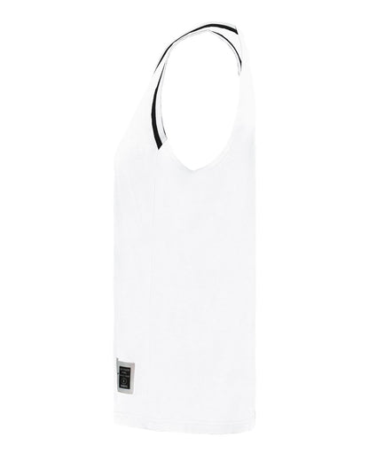 Alleson Athletic Women's Retro Basketball Jersey A55000 #color_White/ Black/ White