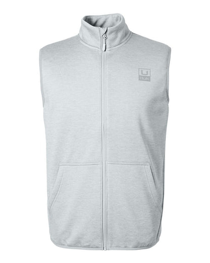 HUK Men's Coldfront+ Vest H130099 #color_Harbor Mist Heather