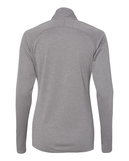 Adidas Women's Lightweight Quarter-Zip Pullover A281 #color_Grey Three Heather/ Carbon