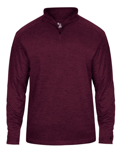 Badger Tonal Blend Quarter-Zip Pullover 4172 #color_Maroon Tonal Blend