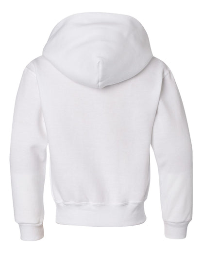 JERZEES Youth NuBlend® Hooded Sweatshirt 996YR #color_White