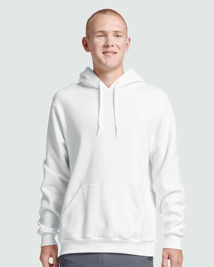 JERZEES Unisex Eco™ Premium Blend Ring-Spun Hooded Sweatshirt 700MR #colormdl_White