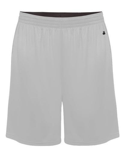 Badger Ultimate SoftLock™ 8" Shorts 4002 #color_Silver