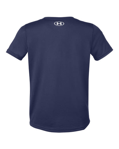 Under Armour Youth Tech™ Team T-Shirt 1377487 #color_Midnight Navy/ White
