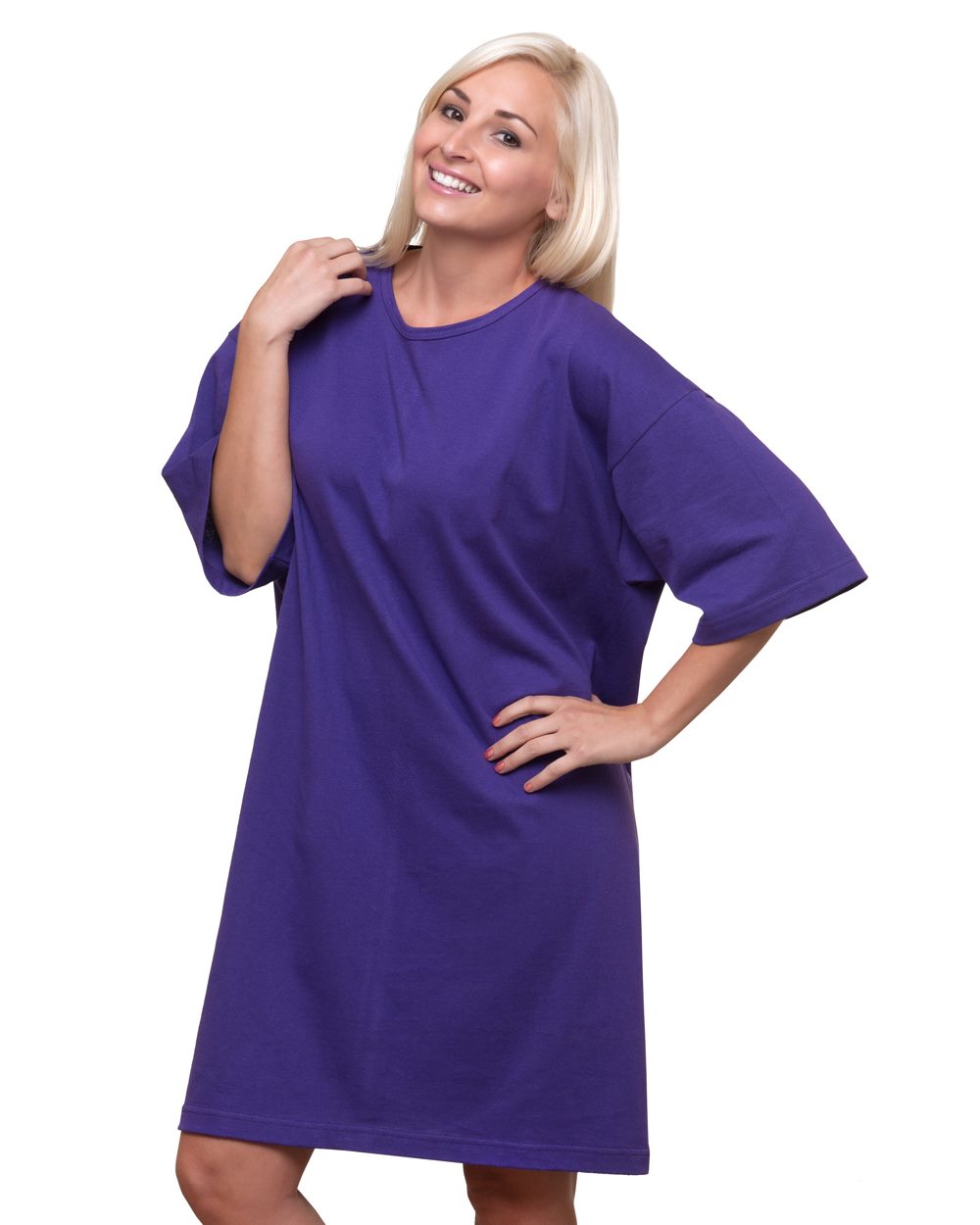 Bayside Women's USA-Made Scoop Neck Cover-Up 3303