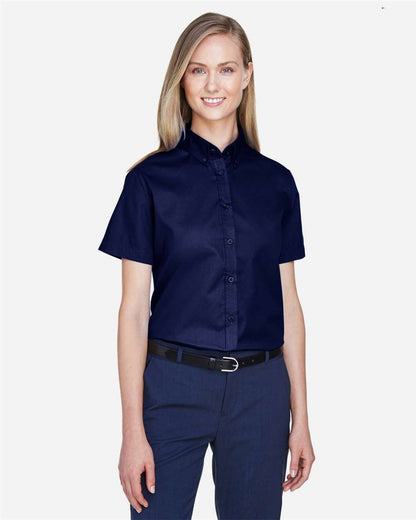 CORE365 Women's Optimum Short Sleeve Twill Shirt 78194 #colormdl_Classic Navy