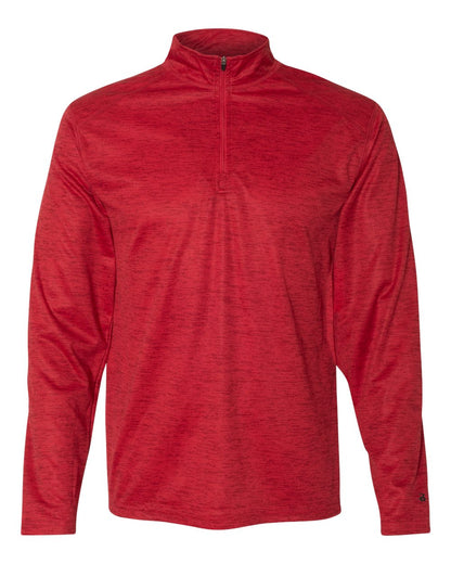 Badger Tonal Blend Quarter-Zip Pullover 4172 #color_Red Tonal Blend