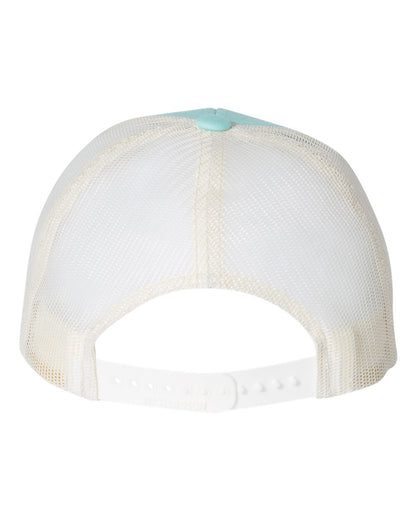 Richardson Low Pro Trucker Cap 115 #color_Aruba Blue/ Birch