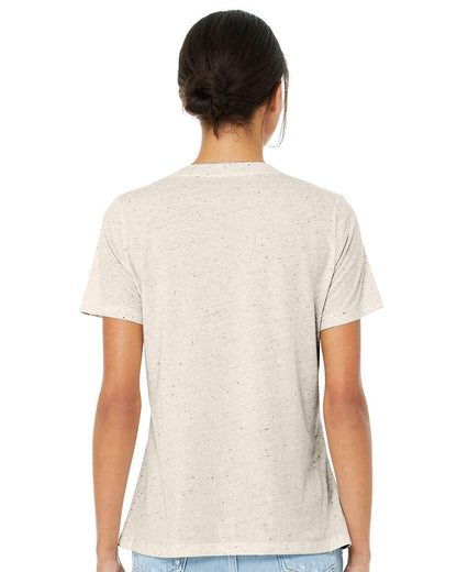 BELLA + CANVAS Women's Relaxed Triblend Short Sleeve V-Neck Tee 6415 #colormdl_Oatmeal Triblend