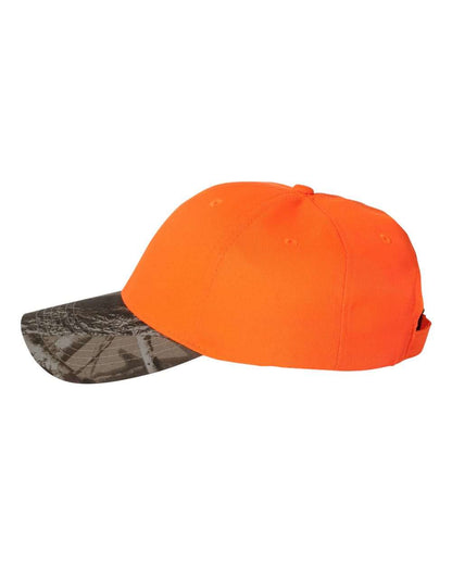 Kati Solid Crown with Camo Bill Cap LC25 #color_Blaze/ Realtree Hardwoods