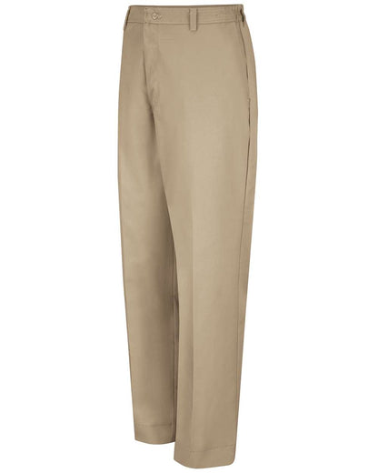 Red Kap Men's Elastic Insert Work Pants PT60 #color_Khaki - 37 Unhemmed