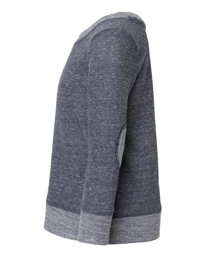 Rabbit Skins Toddler Harborside Mélange French Terry Crewneck Sweatshirt 3379 #color_Navy Melange