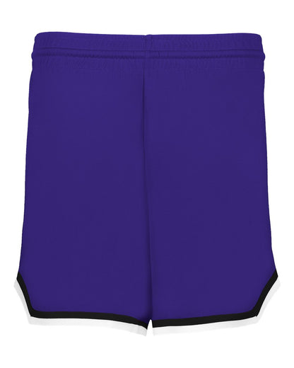 Alleson Athletic Women's Retro Basketball Shorts A56000 #color_Purple/ Black/ White