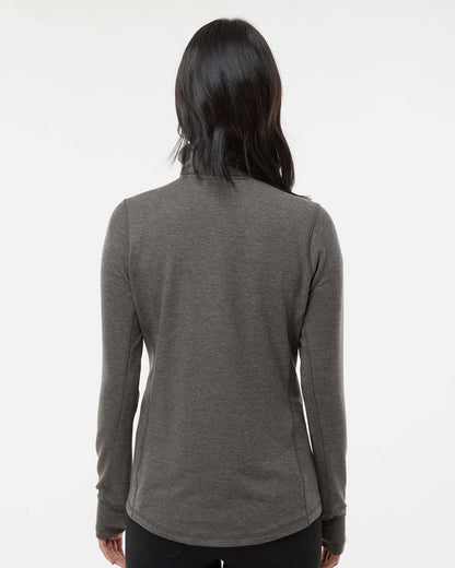 J. America Women’s Omega Stretch Quarter-Zip Pullover 8433 #colormdl_Charcoal Triblend