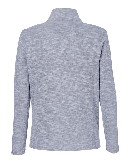 North End Women's Eclipse Jacquard Quarter-Zip Pullover NE415W #color_Classic Navy Heather