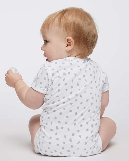 Rabbit Skins Infant Fine Jersey Bodysuit 4424 #colormdl_White Spot