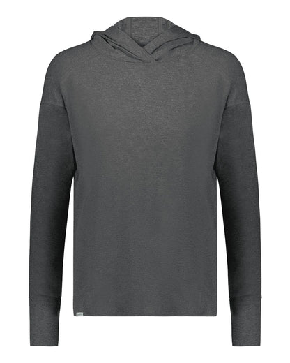 Holloway Women's Eco Revive™ Ventura Soft Knit Hooded Sweatshirt 222798 #color_Carbon Heather