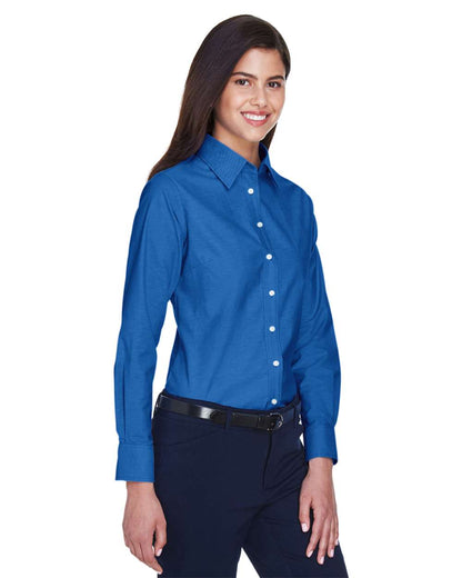 Harriton Women's Long Sleeve Oxford Dress Shirt M600W #colormdl_French Blue