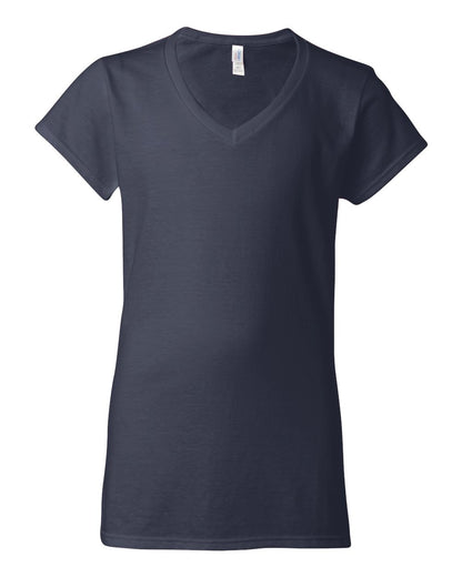 Gildan Women's Softstyle® V-Neck T-Shirt 64V00L #color_Navy