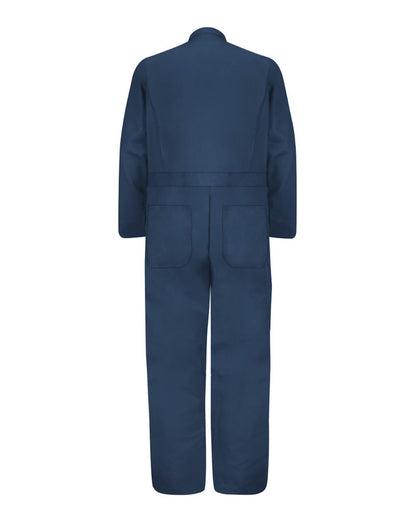 Red Kap Men's Tall Button-Front Cotton Coverall CC16T #color_Navy