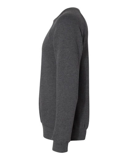 BELLA + CANVAS Unisex Sponge Fleece Raglan Crewneck Sweatshirt 3901 #color_Dark Grey Heather