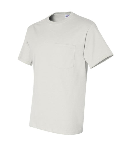 JERZEES Unisex Dri-Power® 50/50 Pocket T-Shirt 29MPR #color_White