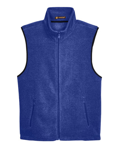 Harriton Unisex Fleece Full-Zip Vest M985 #color_True Royal
