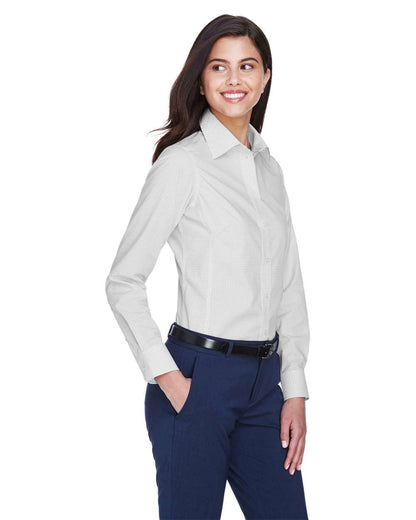 Devon & Jones Women's Crown Collection® Gingham Check Woven Dress Shirt D640W #colormdl_Silver