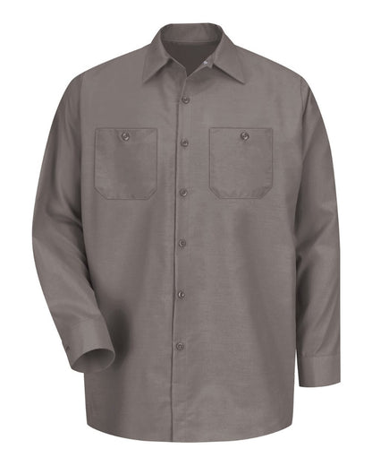 Red Kap Men's Industrial Long Sleeve Work Shirt SP14 #color_Grey