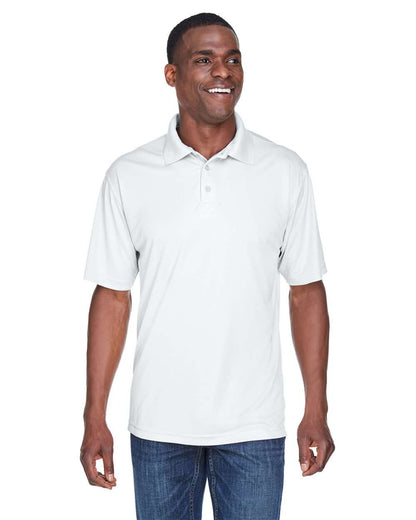 UltraClub Men's Cool & Dry Sport Performance Interlock Polo 8425 #colormdl_White