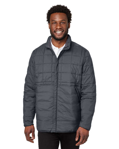 North End Unisex Aura Fleece-Lined Jacket NE721 #colormdl_Carbon
