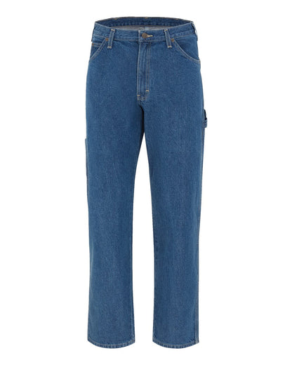 Dickies Carpenter Jeans - Extended Sizes 1999EXT #color_Rinsed Stonewashed Indigo Blue - 32I