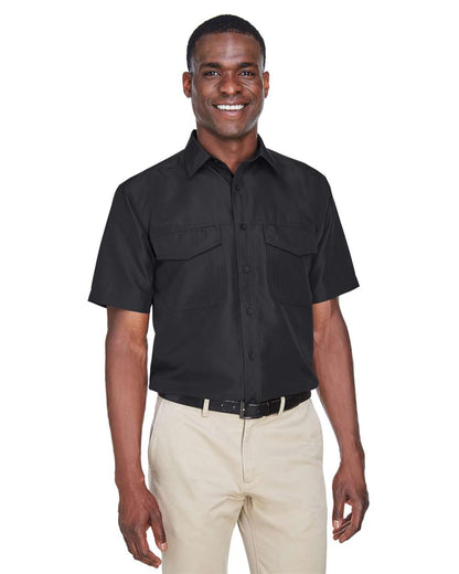 Harriton Men's Key West Short Sleeve Performance Staff Shirt M580 #colormdl_Black