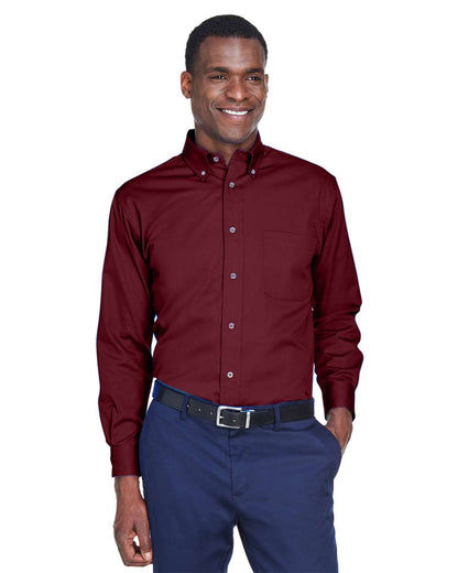 Harriton Men's Easy Blend™ Twill Shirt M500 #colormdl_Wine