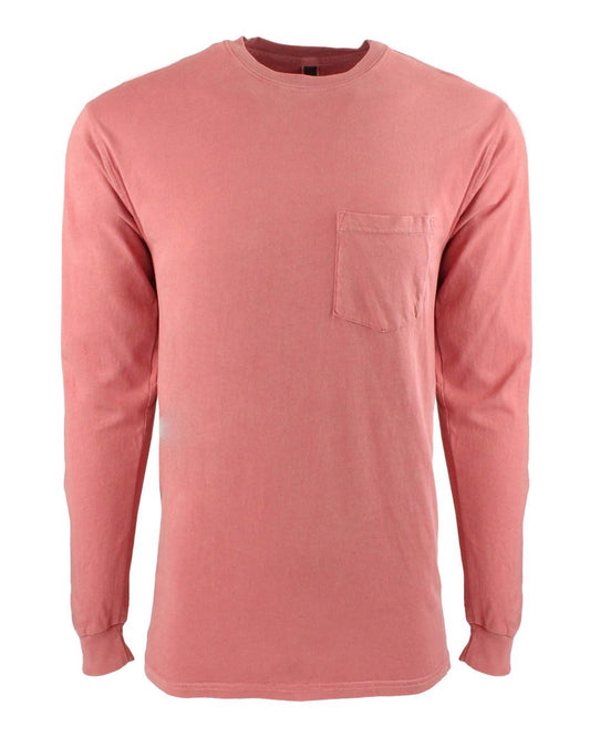 Next Level Unisex Inspired Dye Long Sleeve Pocket T-Shirt 7451