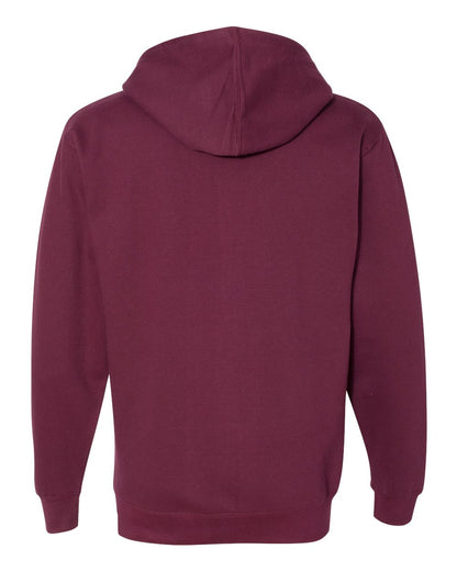 Independent Trading Co. Unisex Midweight Full-Zip Hooded Sweatshirt SS4500Z #color_Maroon