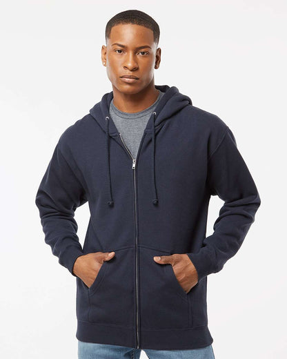 Independent Trading Co. Unisex Heavyweight Full-Zip Hooded Sweatshirt IND4000Z #colormdl_Navy